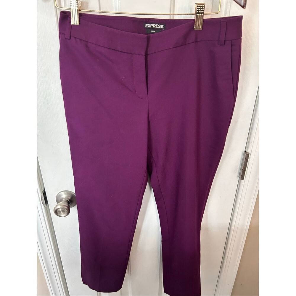 Express purple dress pants editors size 4R skinny work pants